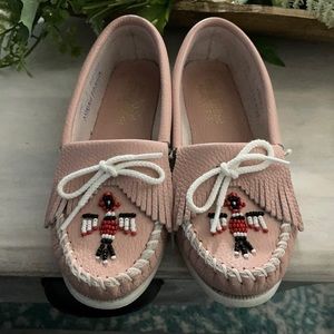 Pink Minnetonka Moccasins